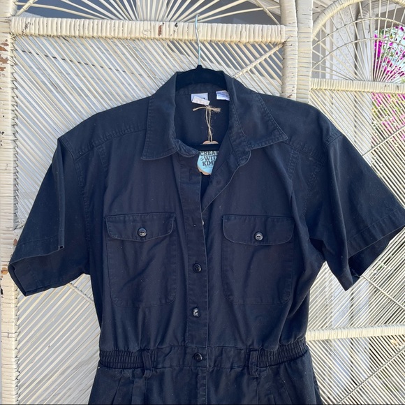 Vintage | Black Utility Romper - Picture 3 of 6